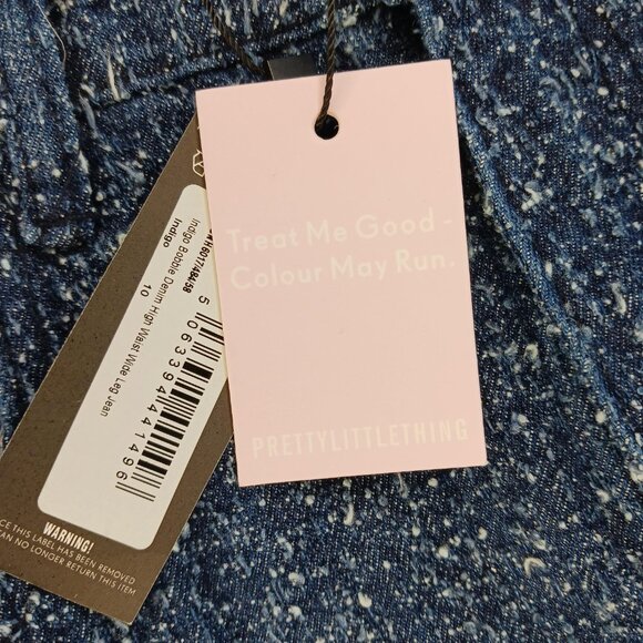 Pretty Little Thing Womens Sz 6 Jeans Indigo Bobbie High Waist Wide Leg Jeans - Picture 3 of 11